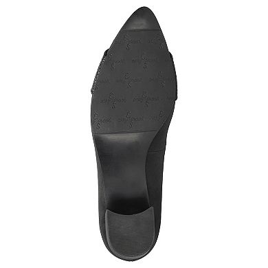 Easy Street Women's Cider Faux Snake Detailed Top Buckle Pumps