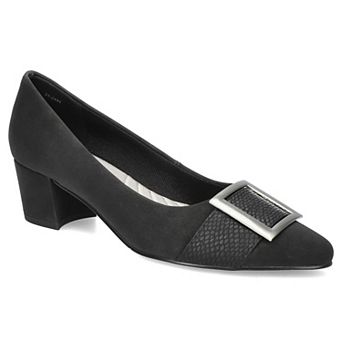 Easy Street Women's Cider Faux Snake Detailed Top Buckle Pumps