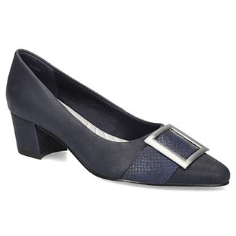 Easy Street Women's Cider Faux Snake Detailed Top Buckle Pumps