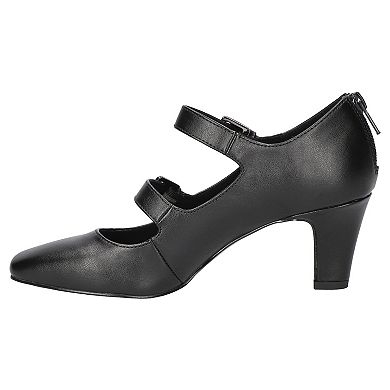 Easy Street Women's Willis Double Strap Mary Jane Pumps