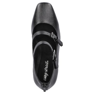 Easy Street Women's Willis Double Strap Mary Jane Pumps