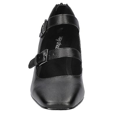 Easy Street Women's Willis Double Strap Mary Jane Pumps