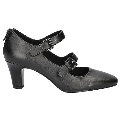 Easy Street Women's Willis Double Strap Mary Jane Pumps