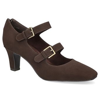 Easy Street Women's Willis Double Strap Mary Jane Pumps