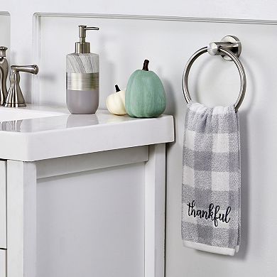 SKL Home Thankful Plaid 2-Piece Hand Towel Set