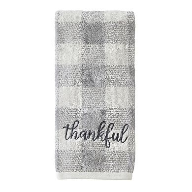 SKL Home Thankful Plaid 2-Piece Hand Towel Set