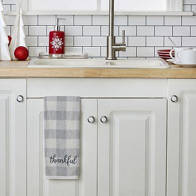 SKL Home Thankful Plaid 2-Piece Hand Towel Set