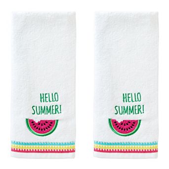 SKL Home 2 pc Hello Summer Hand Towel Set