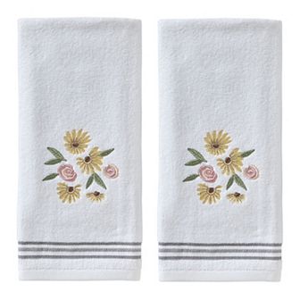 SKL Home Tossed Flowers 2 pc Hand Towel Set