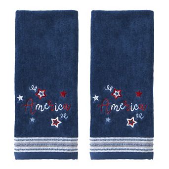 SKL Home Americana Script 2 pc Hand Towel Set