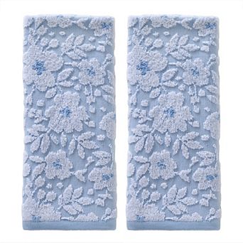 SKL Home Floral Jacquard 2 pc Hand Towel Set
