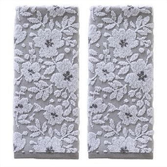 SKL Home Floral Jacquard 2 pc Hand Towel Set