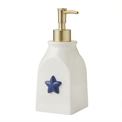 SKL Home Resin Lotion and Hand Soap Dispenser with Gold-Tone Pump and Year-Round Seasonal Holiday Magnet Attachments Set