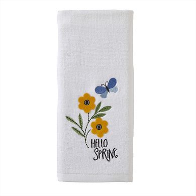 SKL Home 3D Hello Spring Flowers Hand Towel 2-Pack