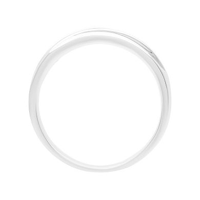 Men's Sterling Silver 1/10 Carat T.W. Diamond Band Ring