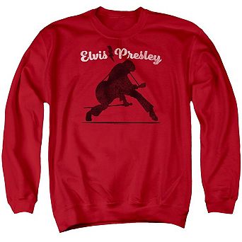 Elvis Presley Overprint Adult Crewneck Sweatshirt