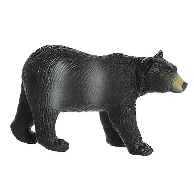 Aurora Toys Medium Black Habitat 11.5" Black Bear Soft Play Figure Timeless Toy