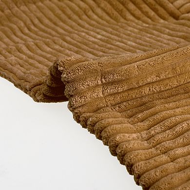 2 Pcs Corduroy Throw Pillow Covers Wide Bordered Cushion Case for Home Decorations 18 x 18 Inch