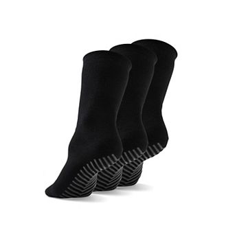 Gripjoy Men's Crew Socks With Grips (pack Of 3)