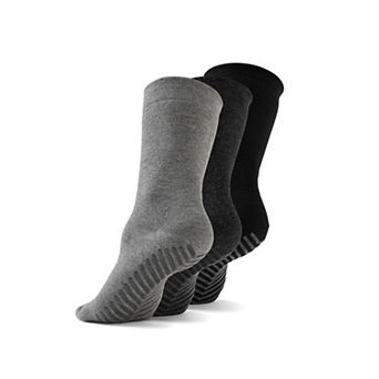 Gripjoy Men's Crew Socks With Grips (pack Of 3)