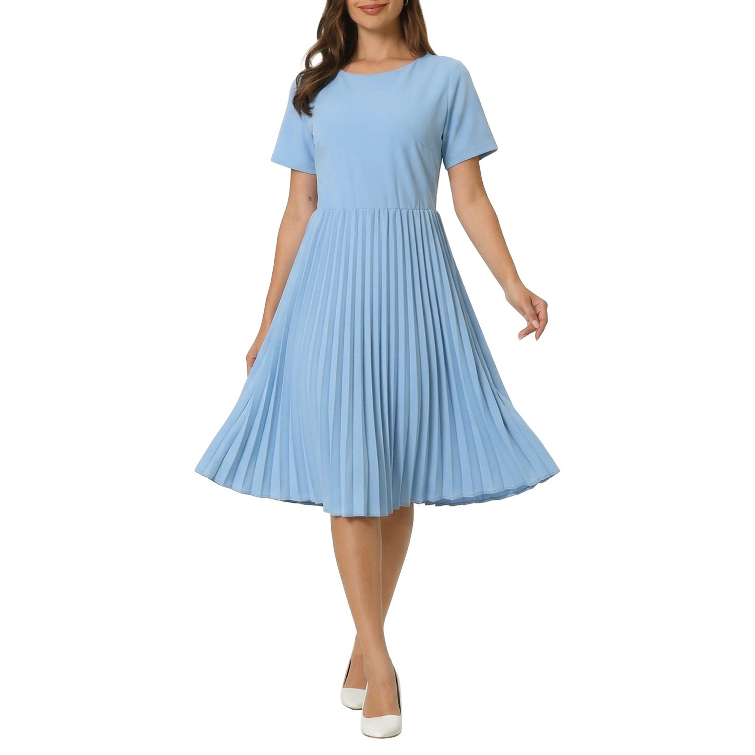 knee length dresses for ladies Olympia Asymmetrical Pleated Maxi Dress main image 0