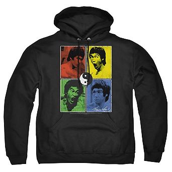 Bruce Lee Enter Color Block Adult Pull Over Hoodie
