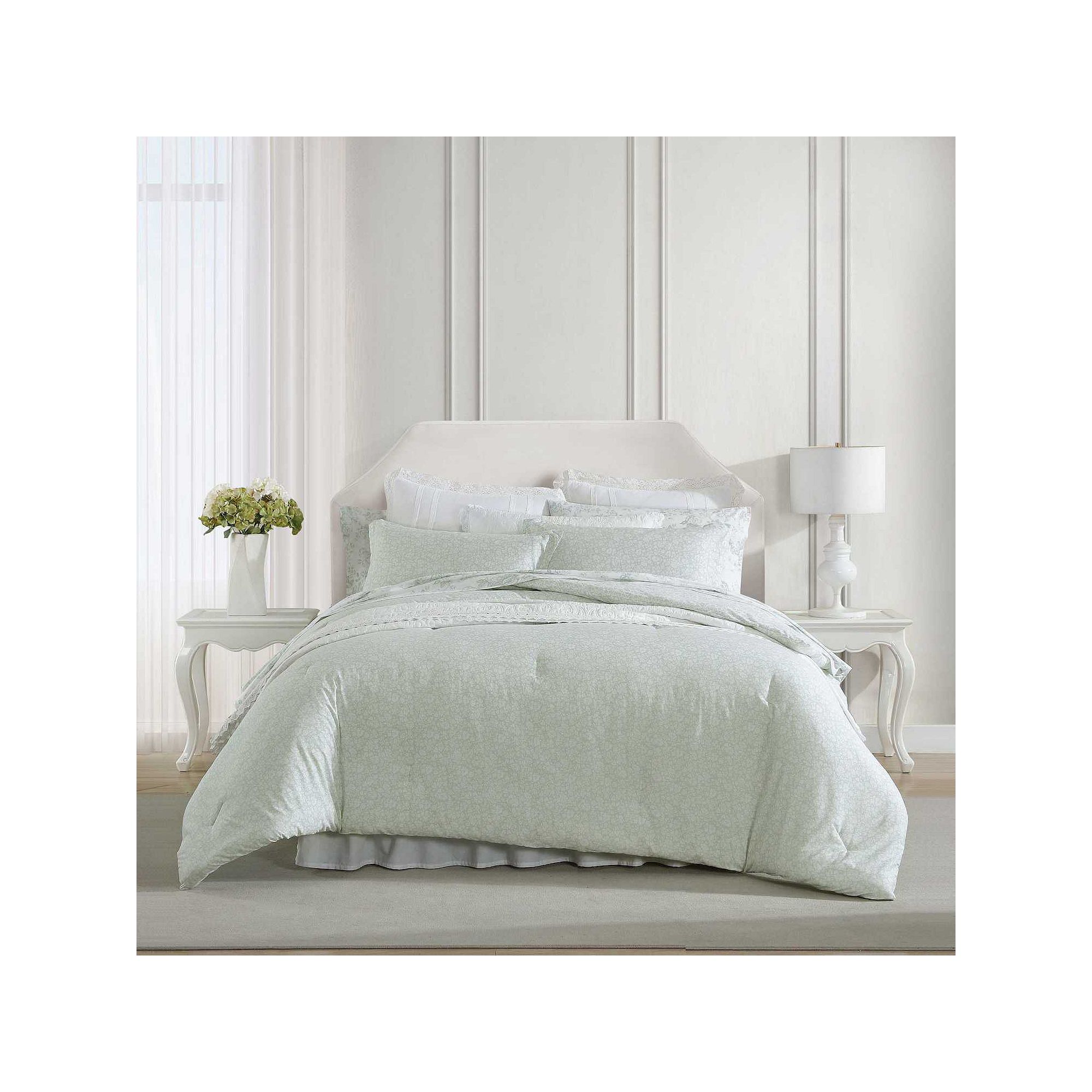 Laura Ashley Lifestyles Heirloom Ditzy Floral Comforter Set, Green
