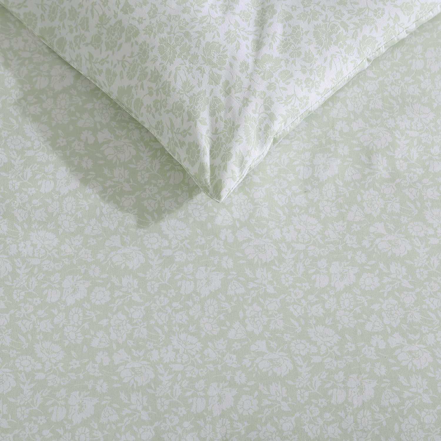 Laura Ashley Bettlaken-Set Aus Baumwoll-Perkal – Twin, Heirloom Ditzy Green, 200 Fadenzahl