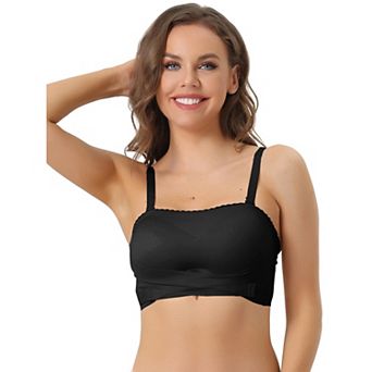 Women's Strapless Bras Wirefree Adjustable Straps Push-up Removable Pads Bralette