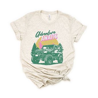 Adventure Awaits Jeep Short Sleeve Graphic Tee