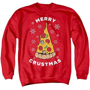 Merry Christmus Christmas Pizza Unisex Adult Crewneck Sweatshirt Sweater