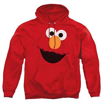 Sesame Street Elmo Face Adult Pull Over Hoodie