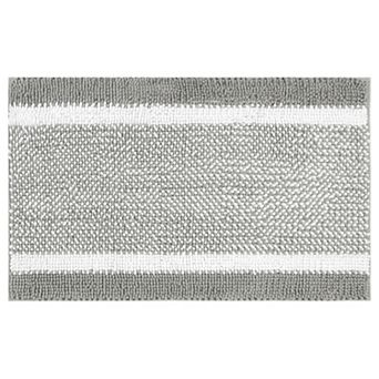 Striped Bathroom Rug Mat Non-Slip Soft Plush Shaggy Bath Carpet 20" x 32"