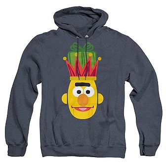 Sesame Street Christmas Nutcracker Bert Adult Heather Hoodie