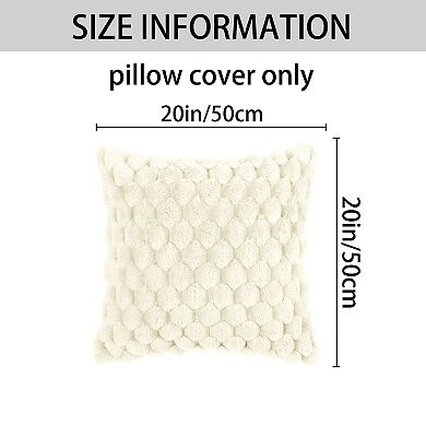 Pack Of 2 Soft Decorative Throw Pillow Covers Plush Cushion Pillowcase For Sofa 20" X 20"
