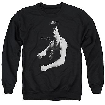 Bruce Lee Stance Adult Crewneck Sweatshirt