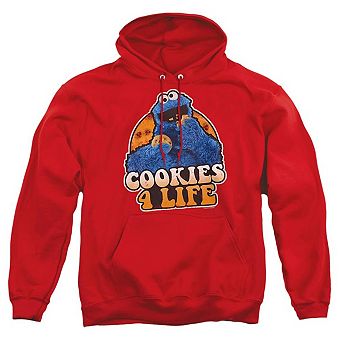 Sesame Street Cookies 4 Life Adult Pull Over Hoodie