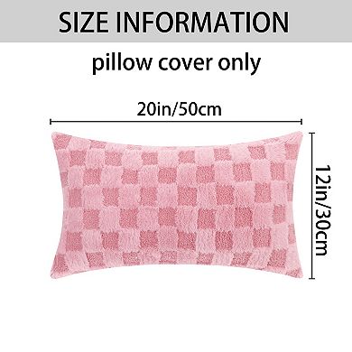Pack Of 2 Decorative Throw Pillow Covers Cushion Covers Plush Pillowcases For Sofa 12" X 20"
