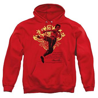 Bruce Lee Immortal Dragon Adult Pull Over Hoodie