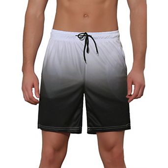 Men's Contrast Color Summer Beach Colorful Swimwear Shorts