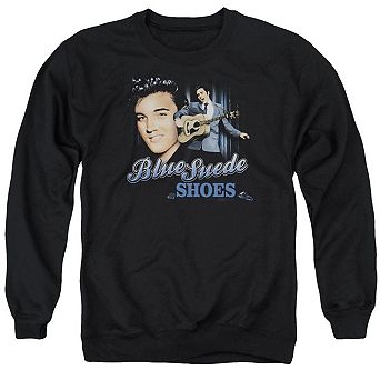 Elvis Presley Blue Suede Shoes Adult Crewneck Sweatshirt