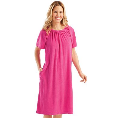 Collections Etc Comfort Fit Short Sleeve Terry Dress