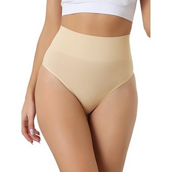 Women's High-waisted Briefs Invisible Thong Stretchy Knickers Comfortable Underwear
