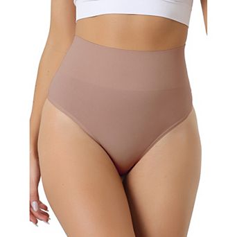 Women's High-Waisted Briefs Invisible Thong Stretchy Knickers Comfortable Underwear