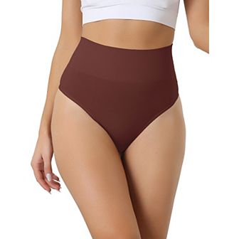 Women's High-waisted Briefs Invisible Thong Stretchy Knickers Comfortable Underwear