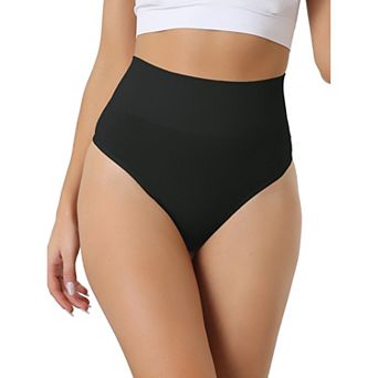 Women's High-Waisted Briefs Invisible Thong Stretchy Knickers Comfortable Underwear