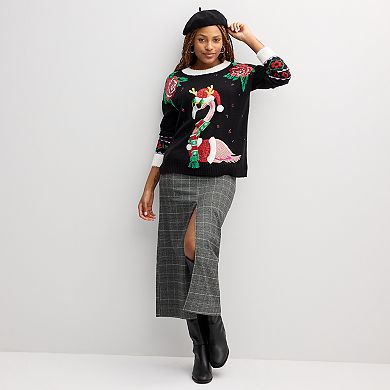 Women's Jollidays Long Sleeve Crewneck Pullover Sweater