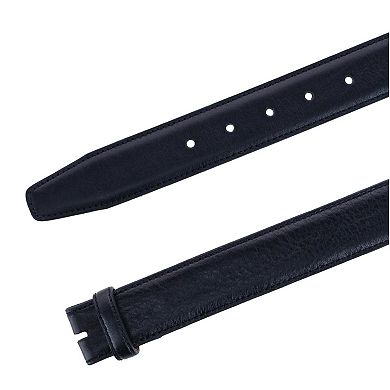 Trafalgar Men's Big & Tall Feather Edge Leather No Buckle Belt Strap