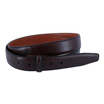 Trafalgar Men's Big & Tall Feather Edge Leather No Buckle Belt Strap
