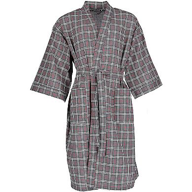Men's Plaid Broadcloth Robe